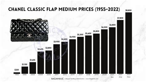 price of chanel bags over time|Chanel bag sizes and prices.